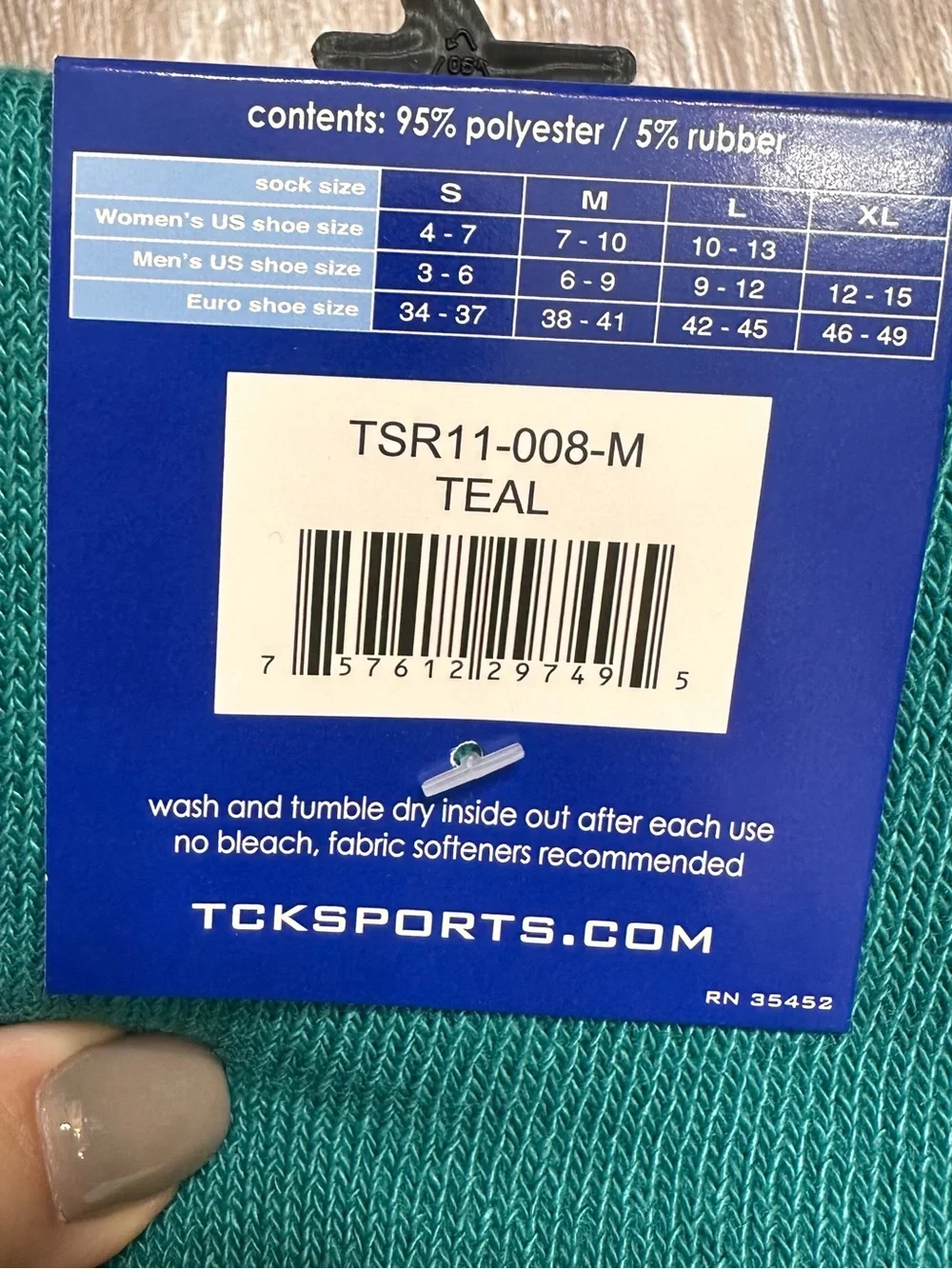 TC Tall Baseball Socks - White, Black, Teal Size Medium NWT